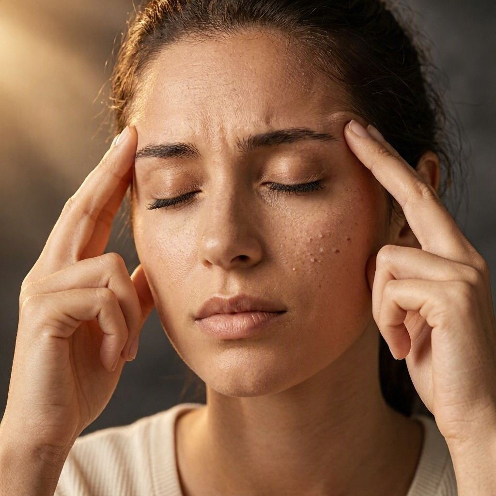Stress acne causes and hormonal breakouts on women skin
