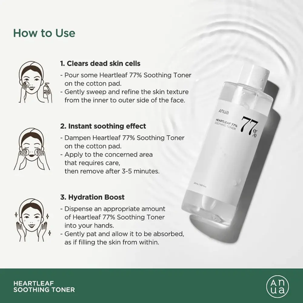 How to Use Anua Heartleaf 77 Soothing Toner Step by Step Guide