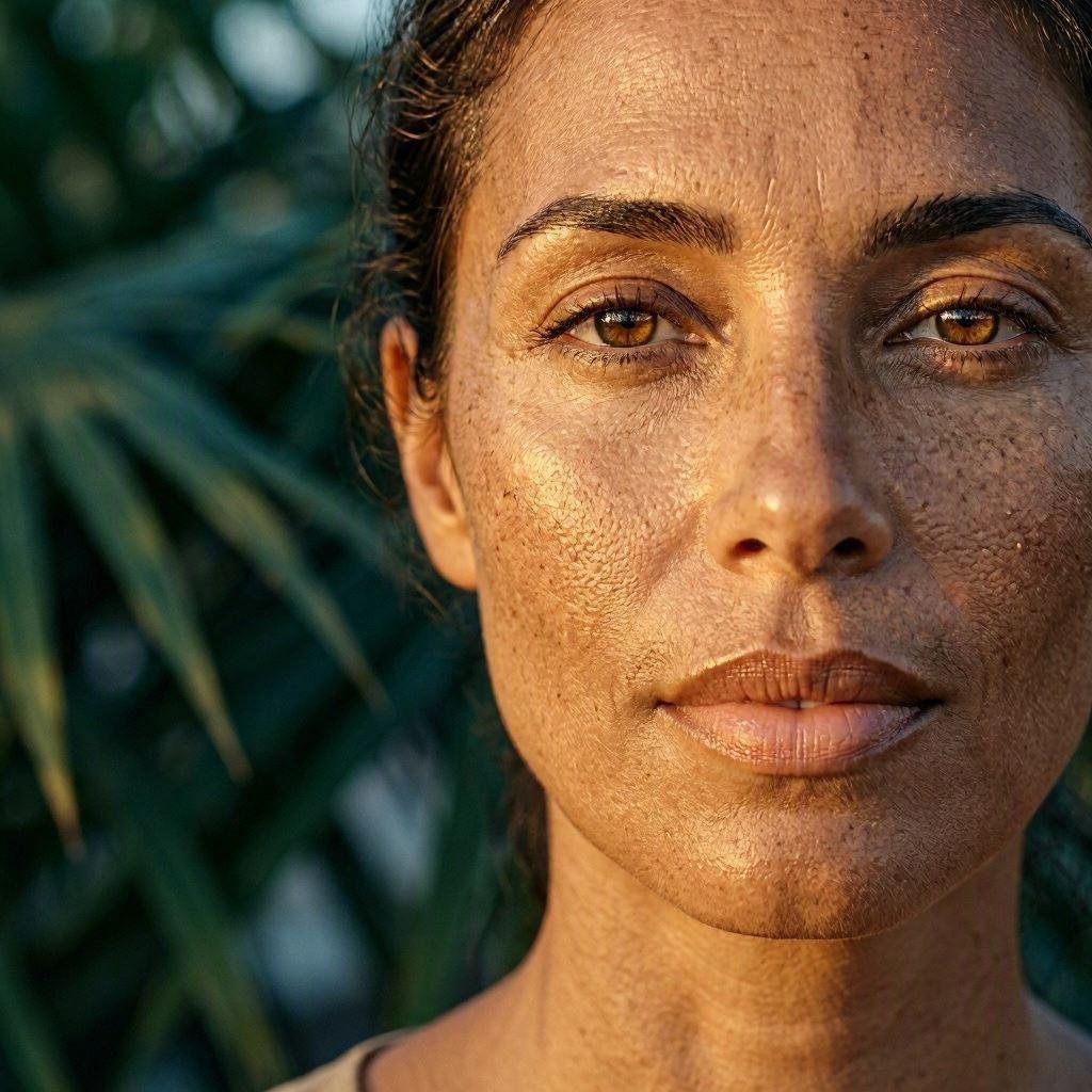 Sun exposure causing hyperpigmentation and sunspots on  skin