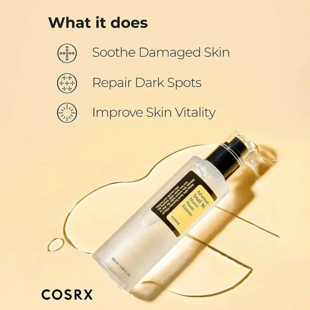 COSRX snail mucin benefits for repairing dark spots and skin vitality