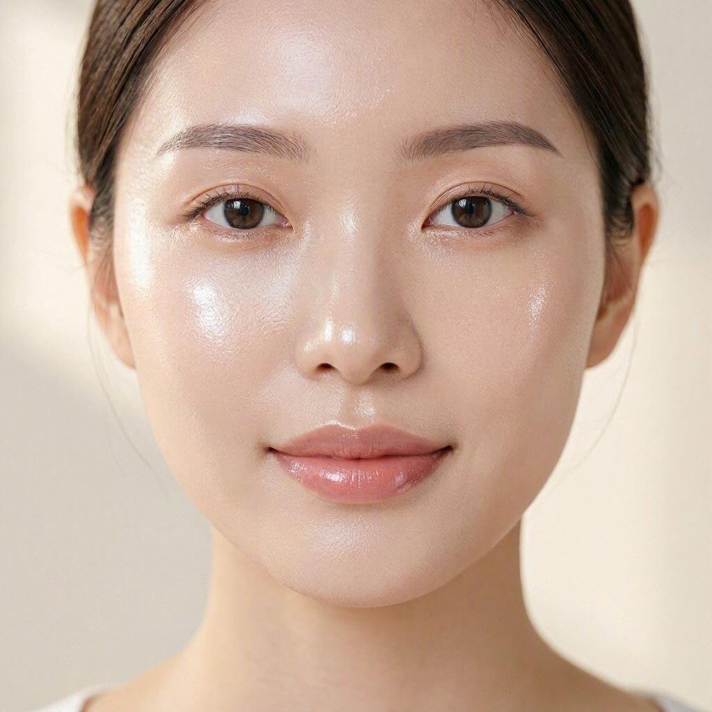 flawless korean glass skin glow after using hydrating sleeping mask