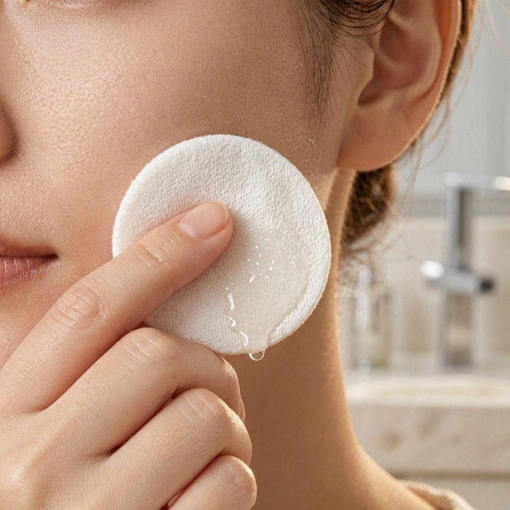 step by step guide on how to use K-beauty exfoliating toner pads