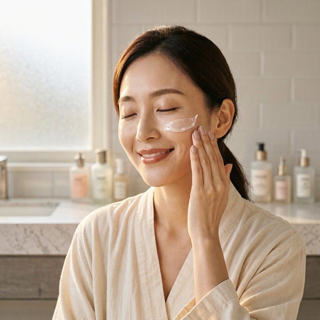 Gentle self care skincare routine for stress acne