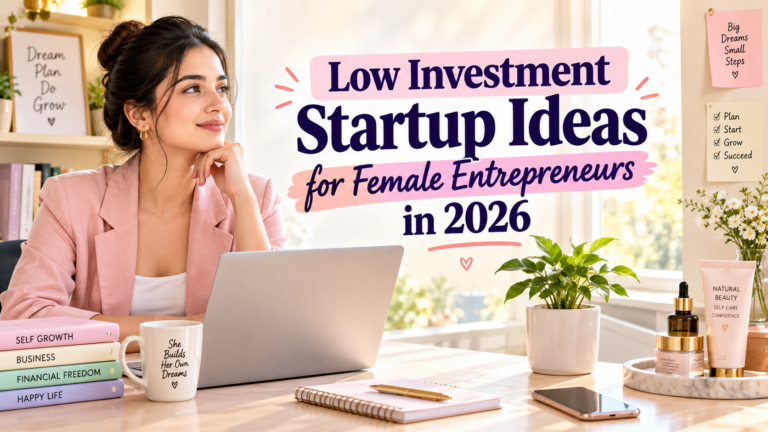 Best Low Investment Startup Ideas for Women in 2026