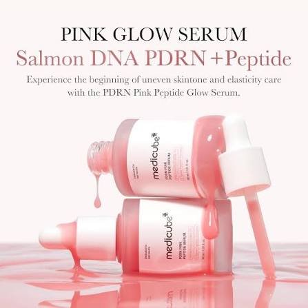 Medicube PDRN Pink Peptide Serum review bottle placement
