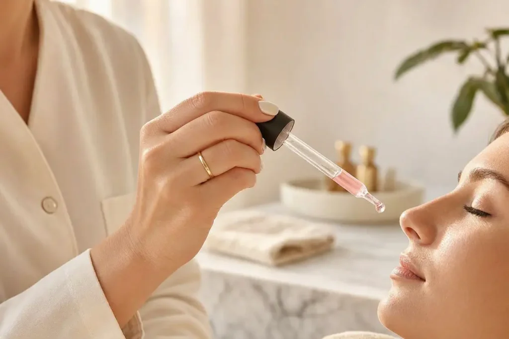 how to apply PDRN for anti aging serum routine
