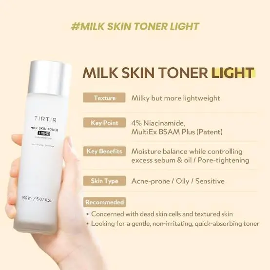 TirTir Milk Skin Toner vs Light pros cons and benefits for sensitive acne prone skin