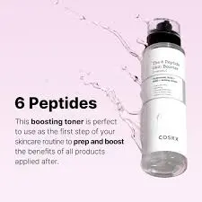 COSRX The 6 Peptide Skin Booster Serum texture and water splash